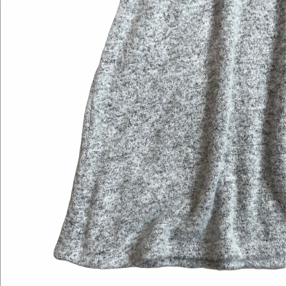 Pink Rose | Gray Cold Shoulder Soft Mini Sweater Dress - Picture 5 of 9
